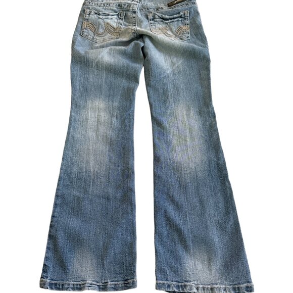 Grane Selma Low Rise Curvy Boot Blue Jeans Junior Sz 5 Short - Picture 2 of 4